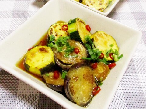 旨♪なすとズッキーニの南蛮漬け